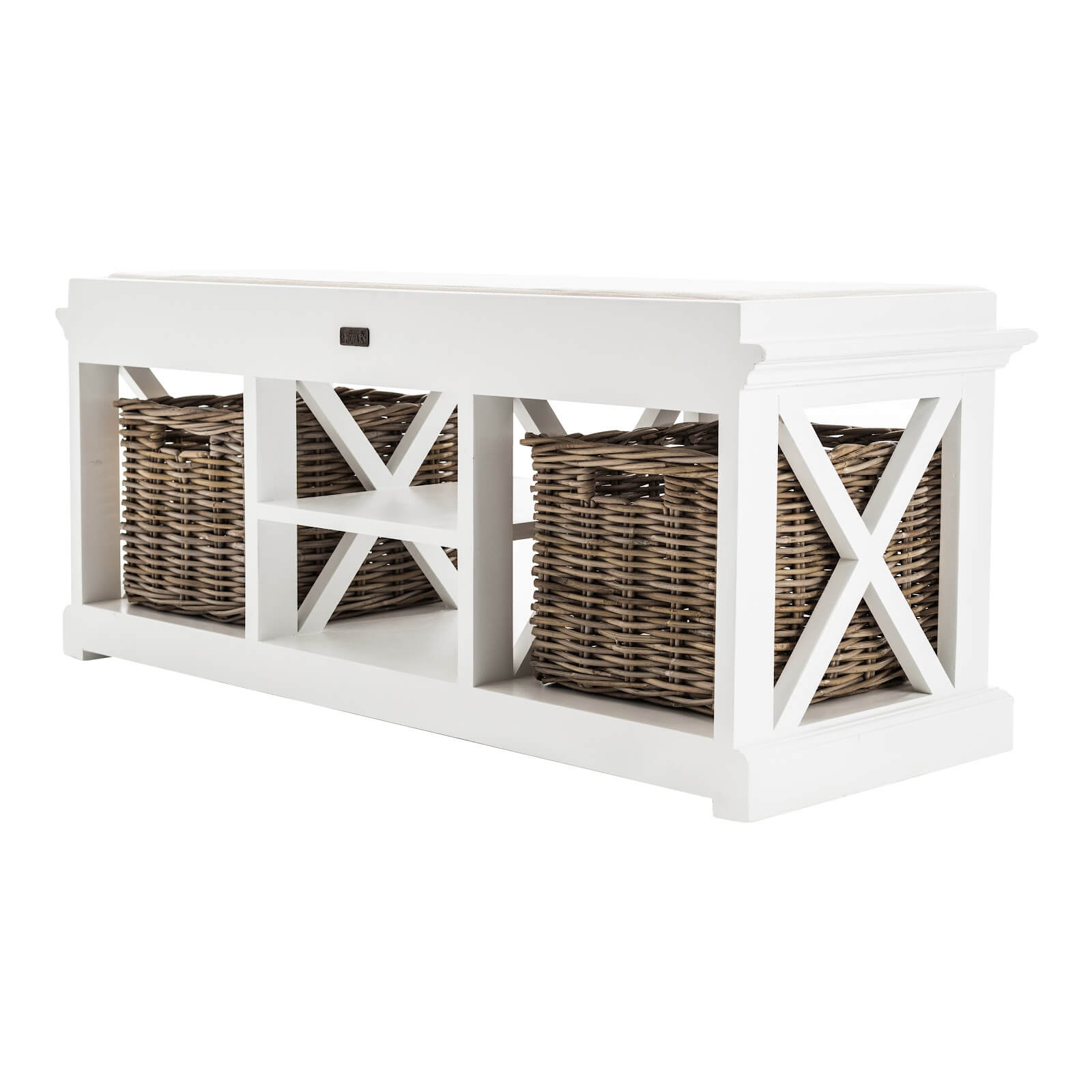 Classic Bench with 2 Storage Baskets