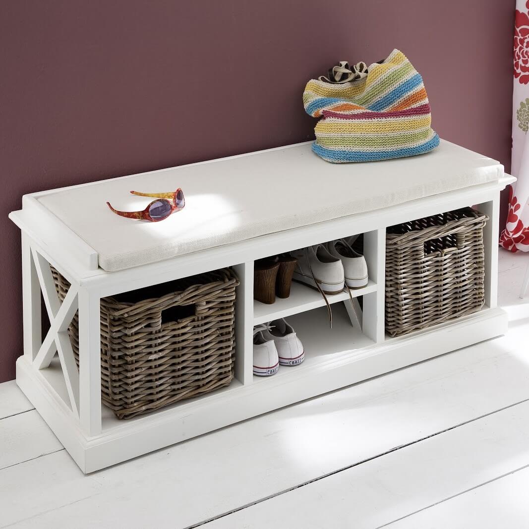 Classic Bench with 2 Storage Baskets