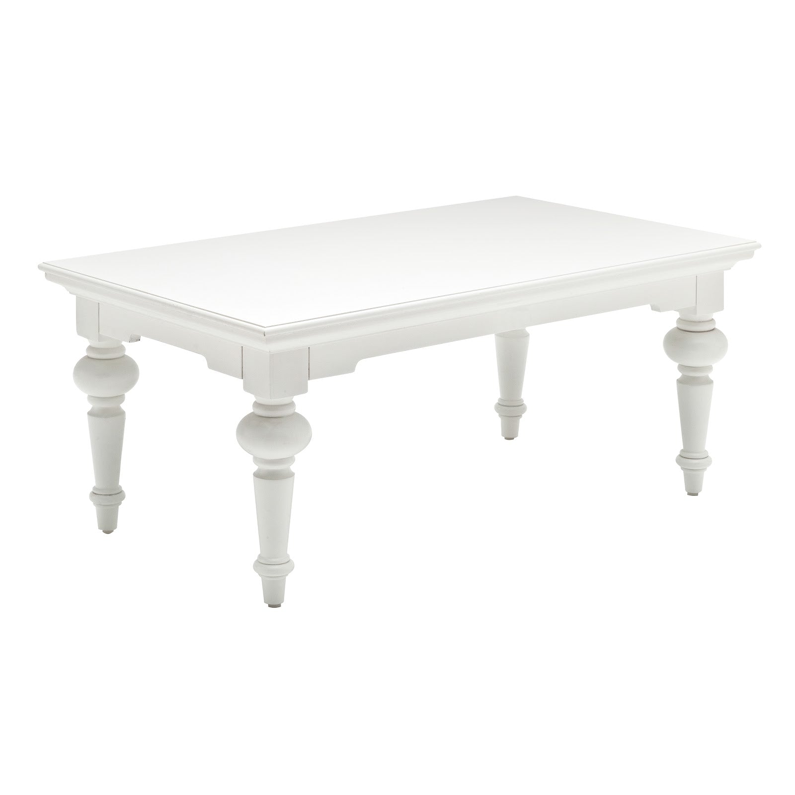 Classic Beveled Edged Coffee Table White