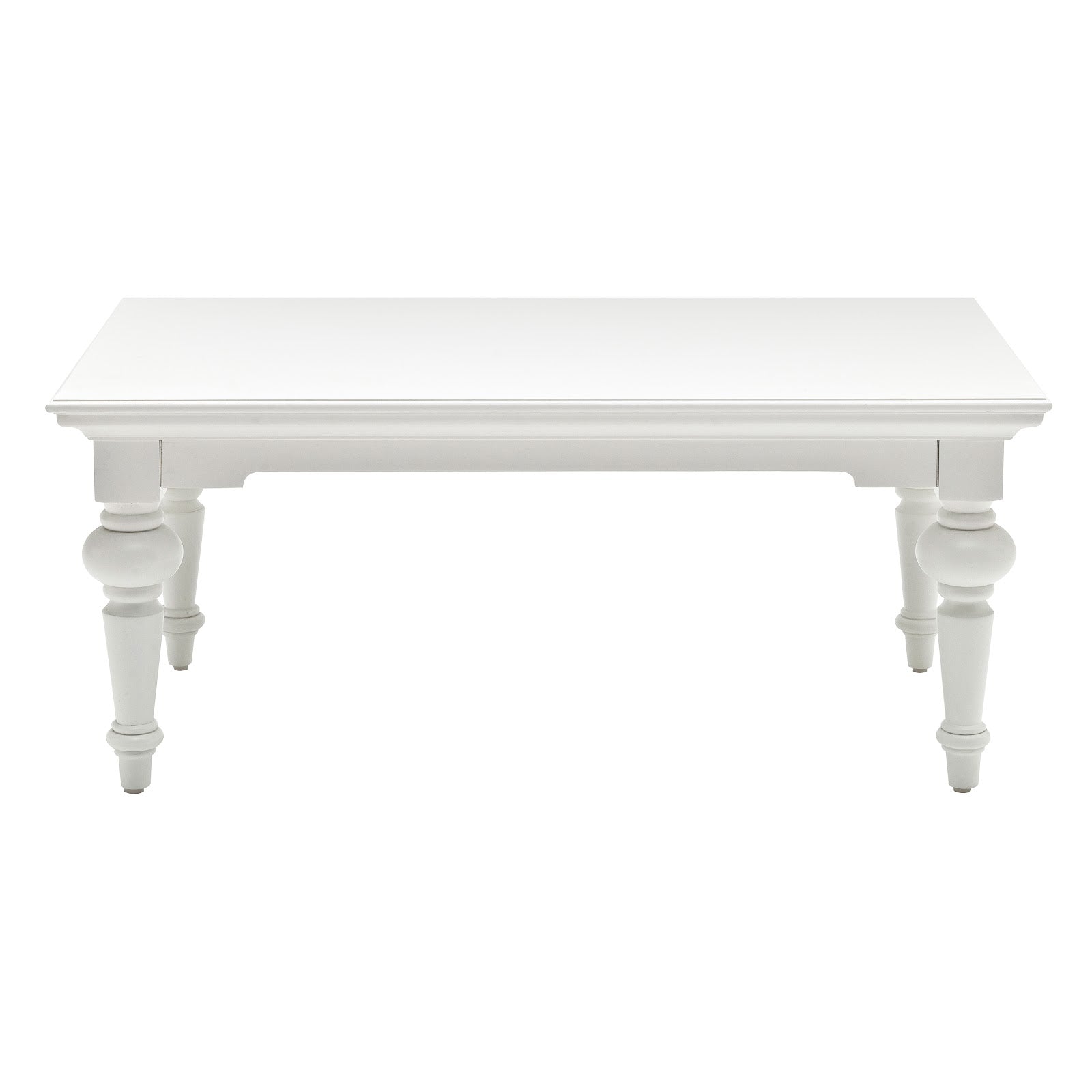 Classic Beveled Edged Coffee Table White