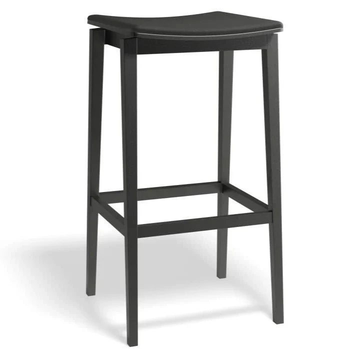 Classic Black Padded High Stool (Available in 2 Sizes)