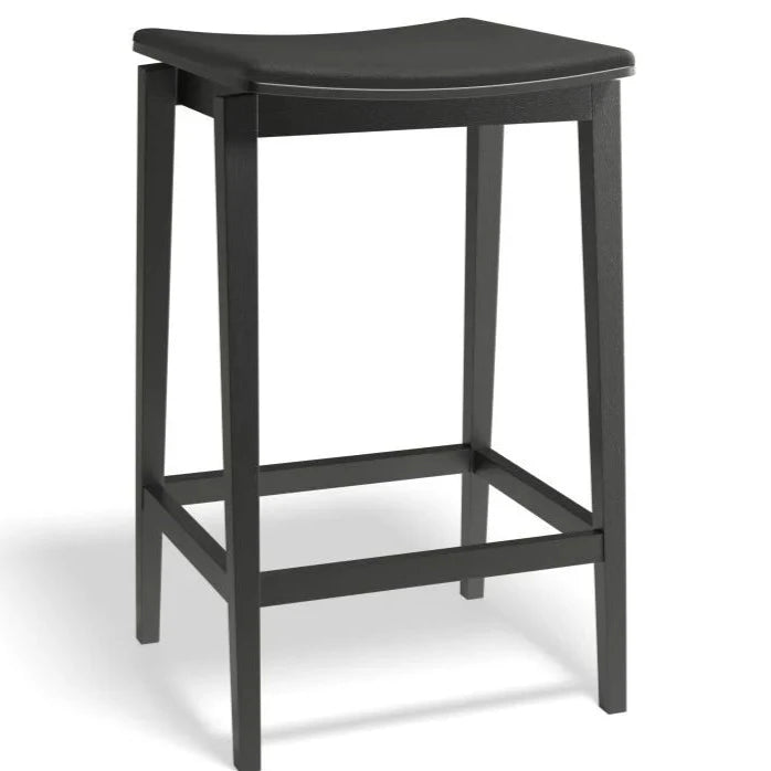 Classic Black Padded High Stool (Available in 2 Sizes)