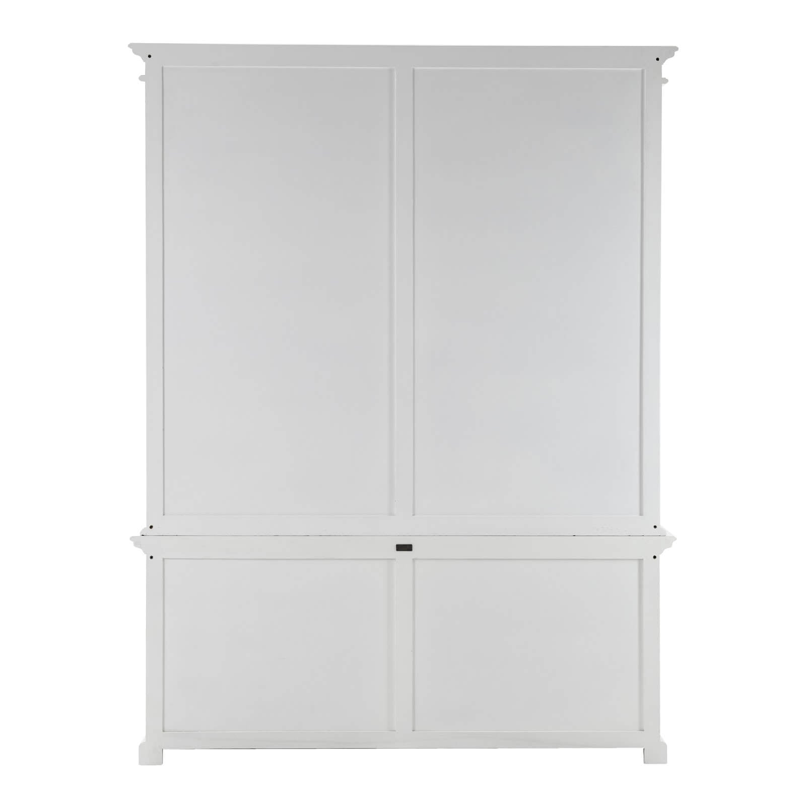 Classic Hutch Cabinet 4 Doors & 10 Shelves White