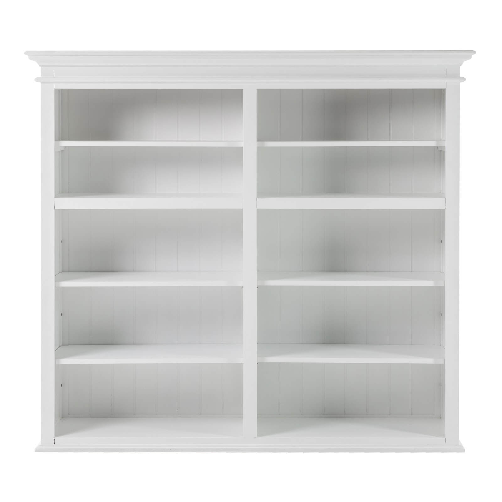 Classic Hutch Cabinet 4 Doors & 10 Shelves White