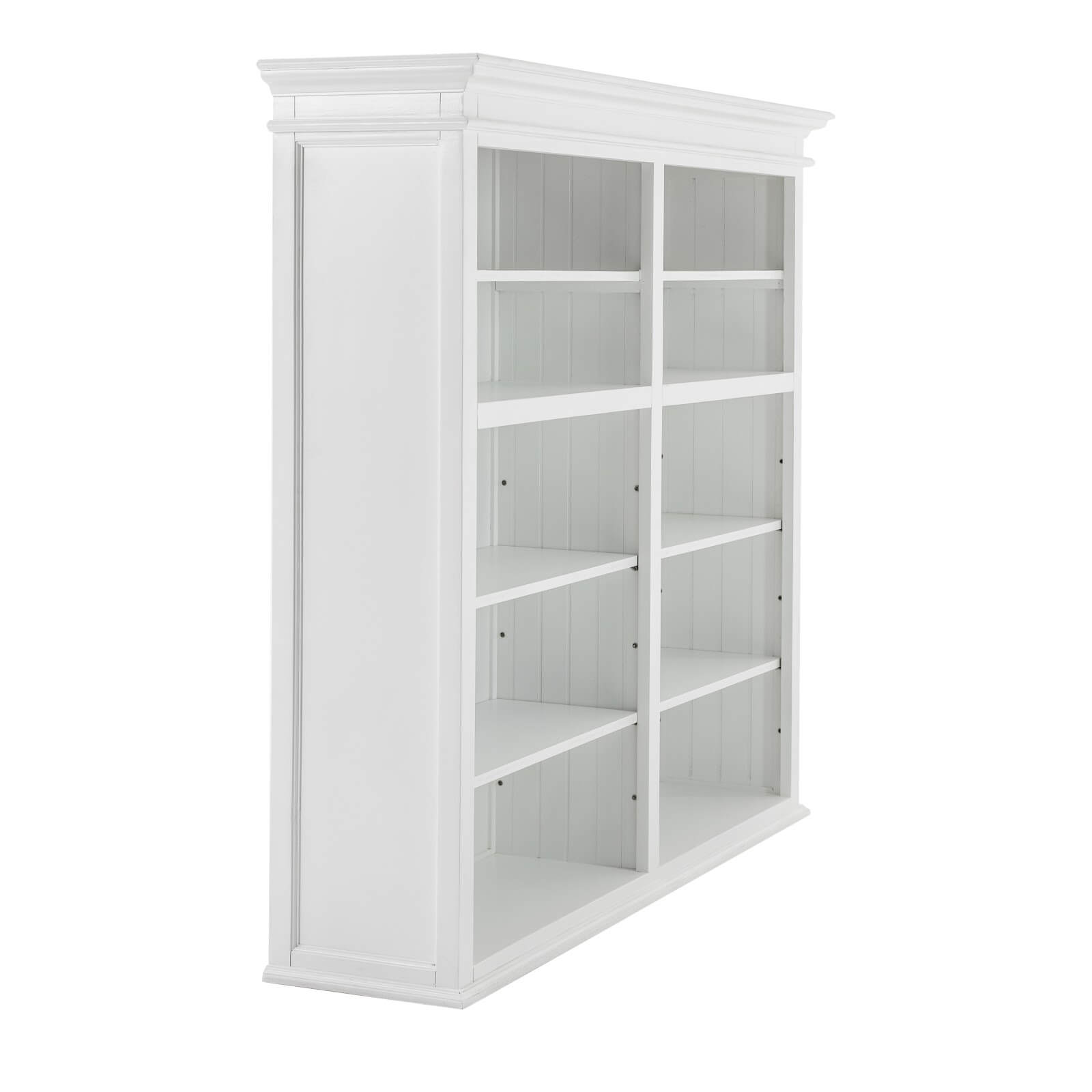 Classic Hutch Cabinet 4 Doors & 10 Shelves White