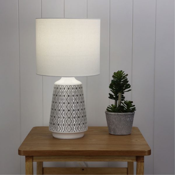 Classic Ceramic Table Lamp with Shade (Available in 6 Colors)