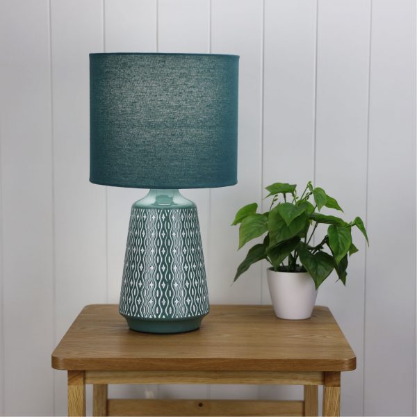 Classic Ceramic Table Lamp with Shade (Available in 6 Colors)