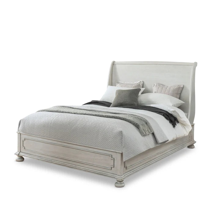 Classic Charm King Sleigh Bed - White