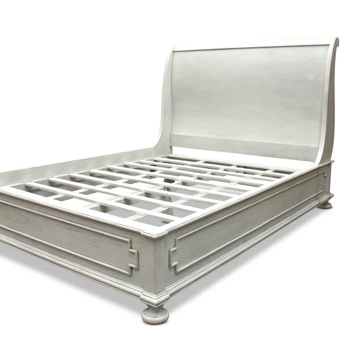 Classic Charm King Sleigh Bed - White