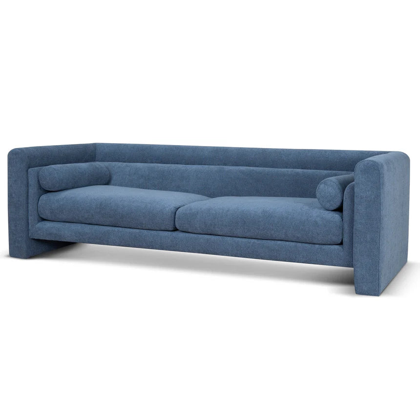 Classic Charm Navy Blue Seater Fabric Sofa