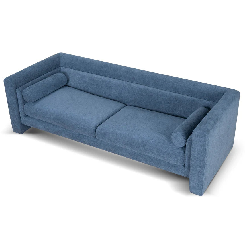 Classic Charm Navy Blue Seater Fabric Sofa