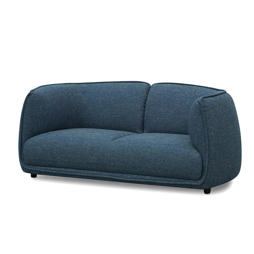 Classic Comfort 2-Seater Fabric Sofa - Dark Blue