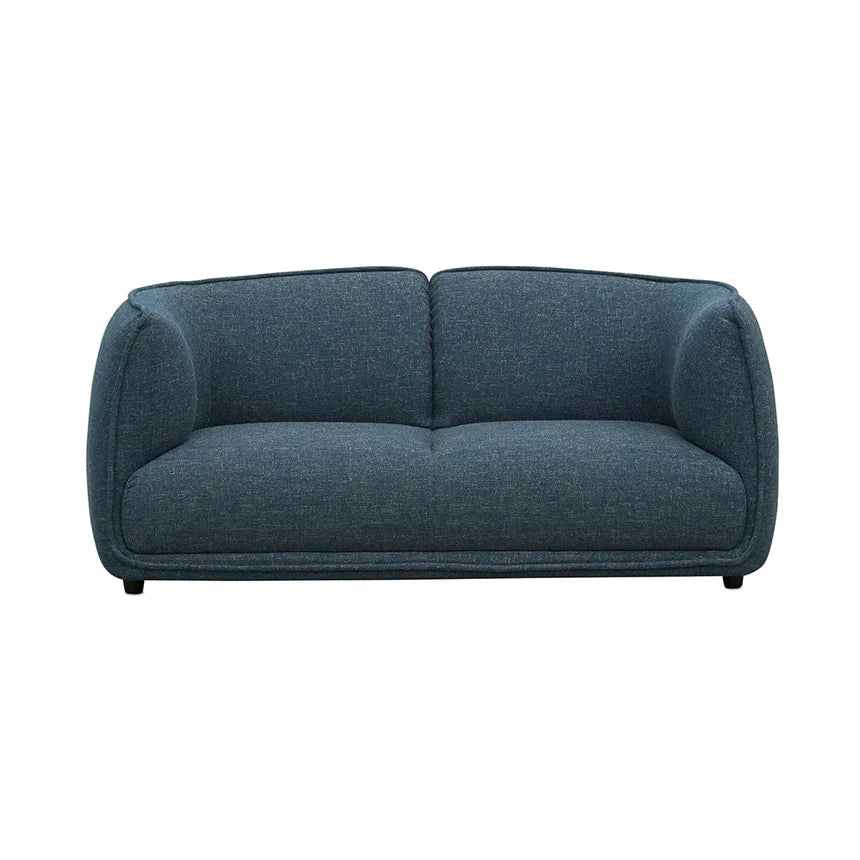 Classic Comfort 2-Seater Fabric Sofa - Dark Blue