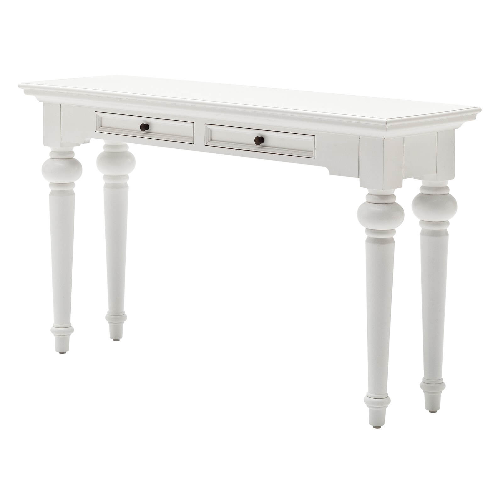 Classic Console Table 2 Drawers White