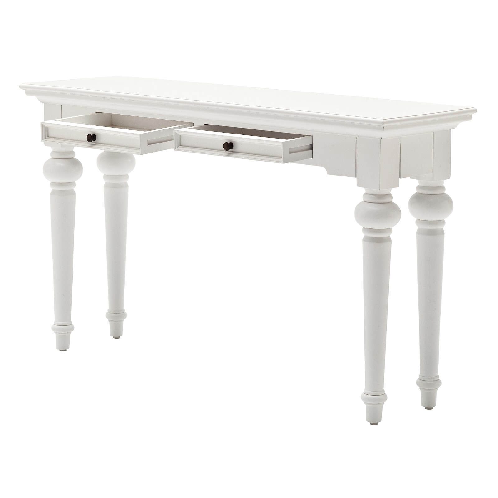 Classic Console Table 2 Drawers White