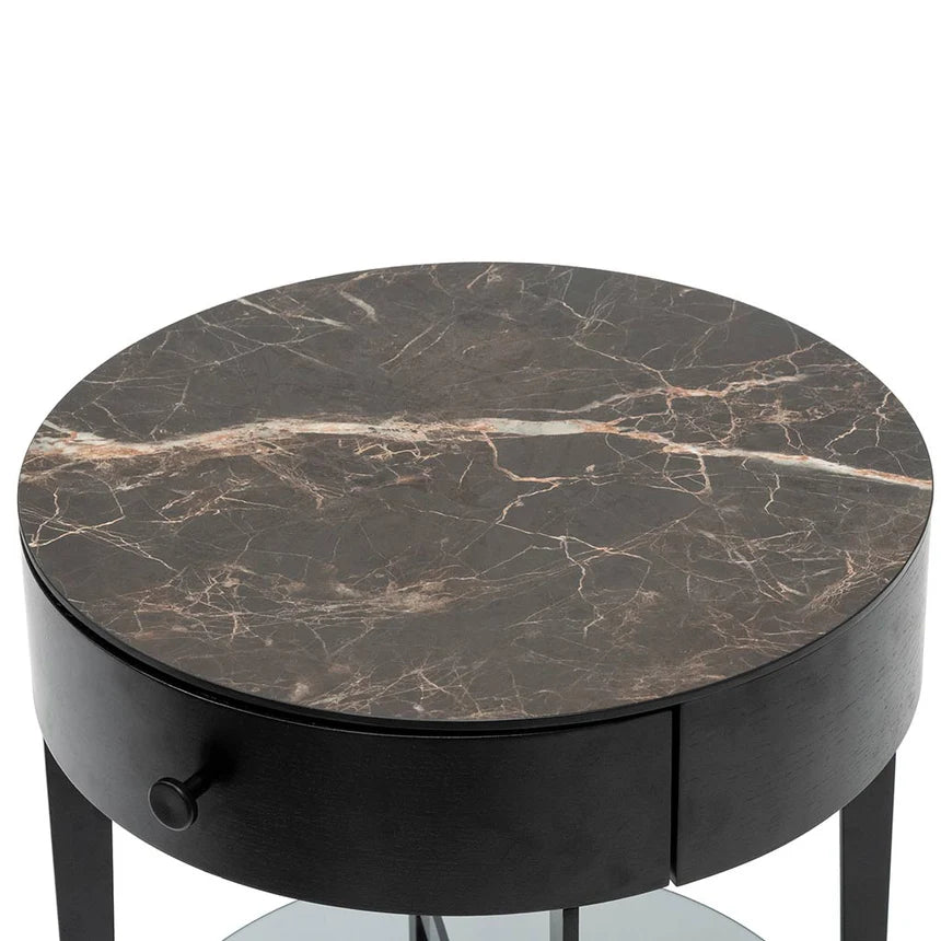 Classic Design Round Side Table 45cms - Black