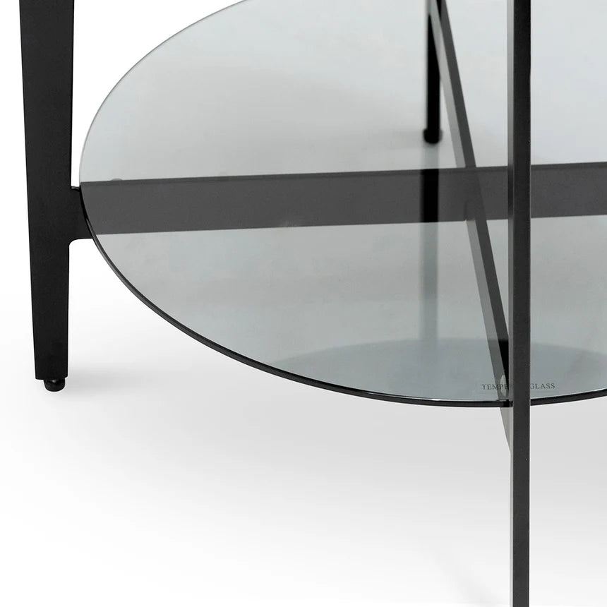 Classic Design Round Side Table 45cms - Black