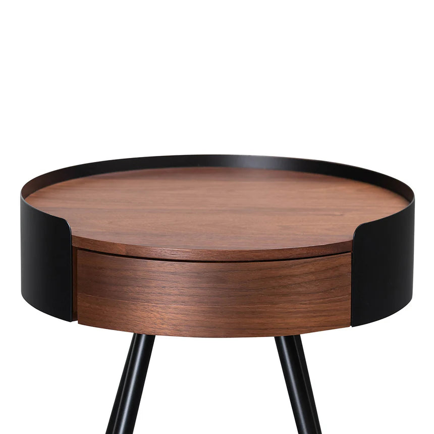 Classic Designer Side Table - Walnut