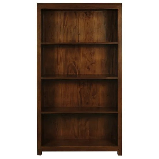 Classic Display Wooden Wide Bookcase - Brown