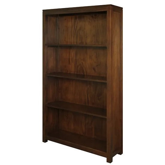 Classic Display Wooden Wide Bookcase - Brown