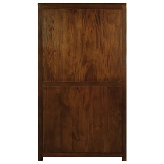 Classic Display Wooden Wide Bookcase - Brown