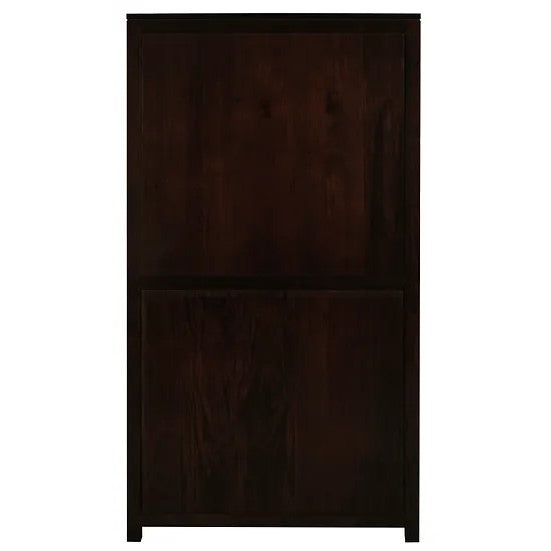 Classic Display Wooden Wide Bookcase - Dark Brown