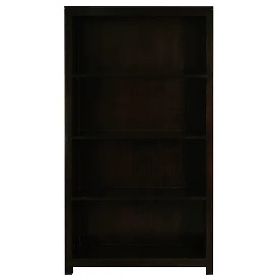 Classic Display Wooden Wide Bookcase - Dark Brown