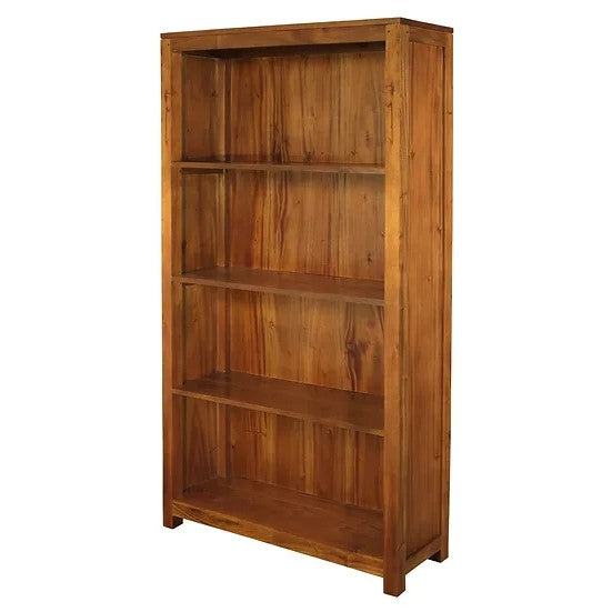 Classic Display Wooden Wide Bookcase - Light Brown