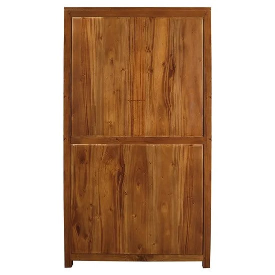 Classic Display Wooden Wide Bookcase - Light Brown