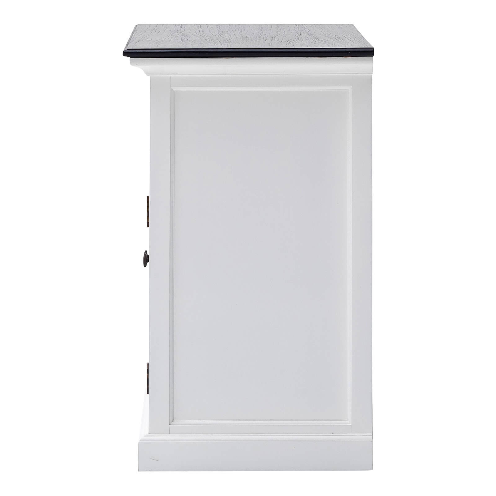 Classic Farmhouse 1 Drawer 2 Doors White W/ Black Top