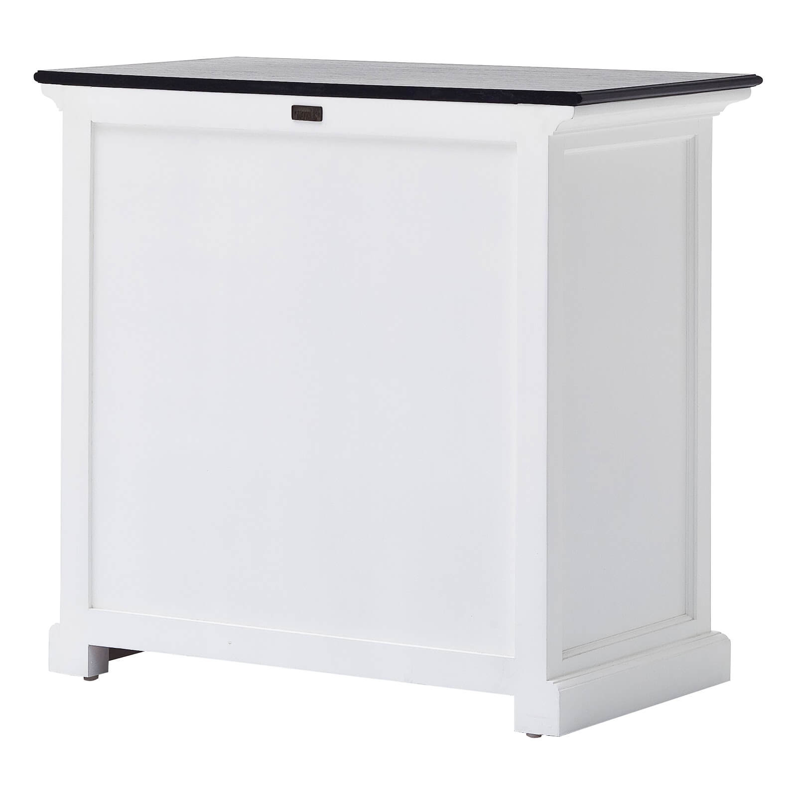 Classic Farmhouse 1 Drawer 2 Doors White W/ Black Top