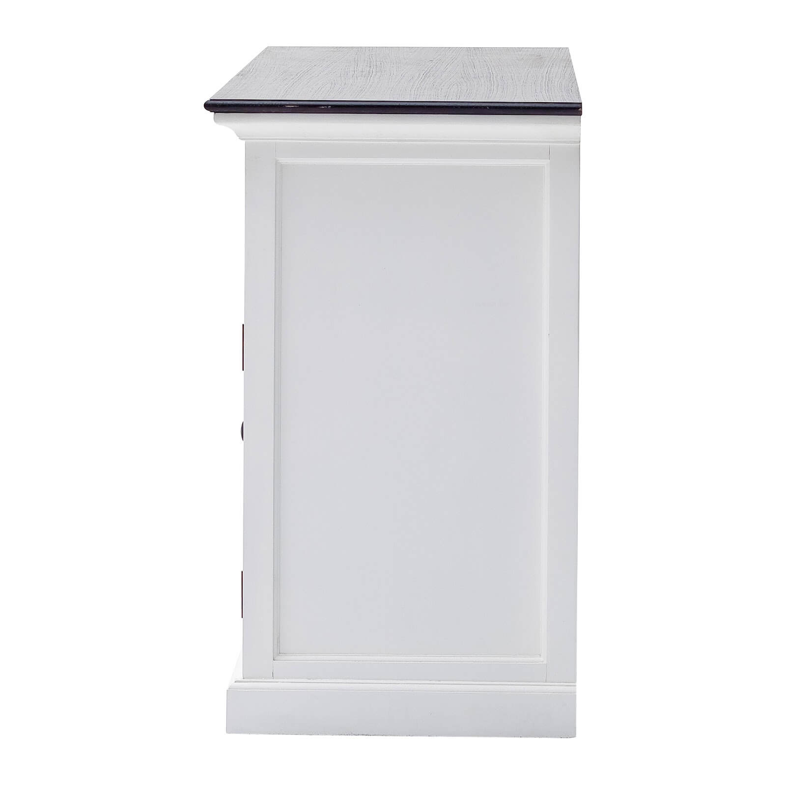 Classic Farmhouse 2 Drawers 4 Doors White W/ Black Top