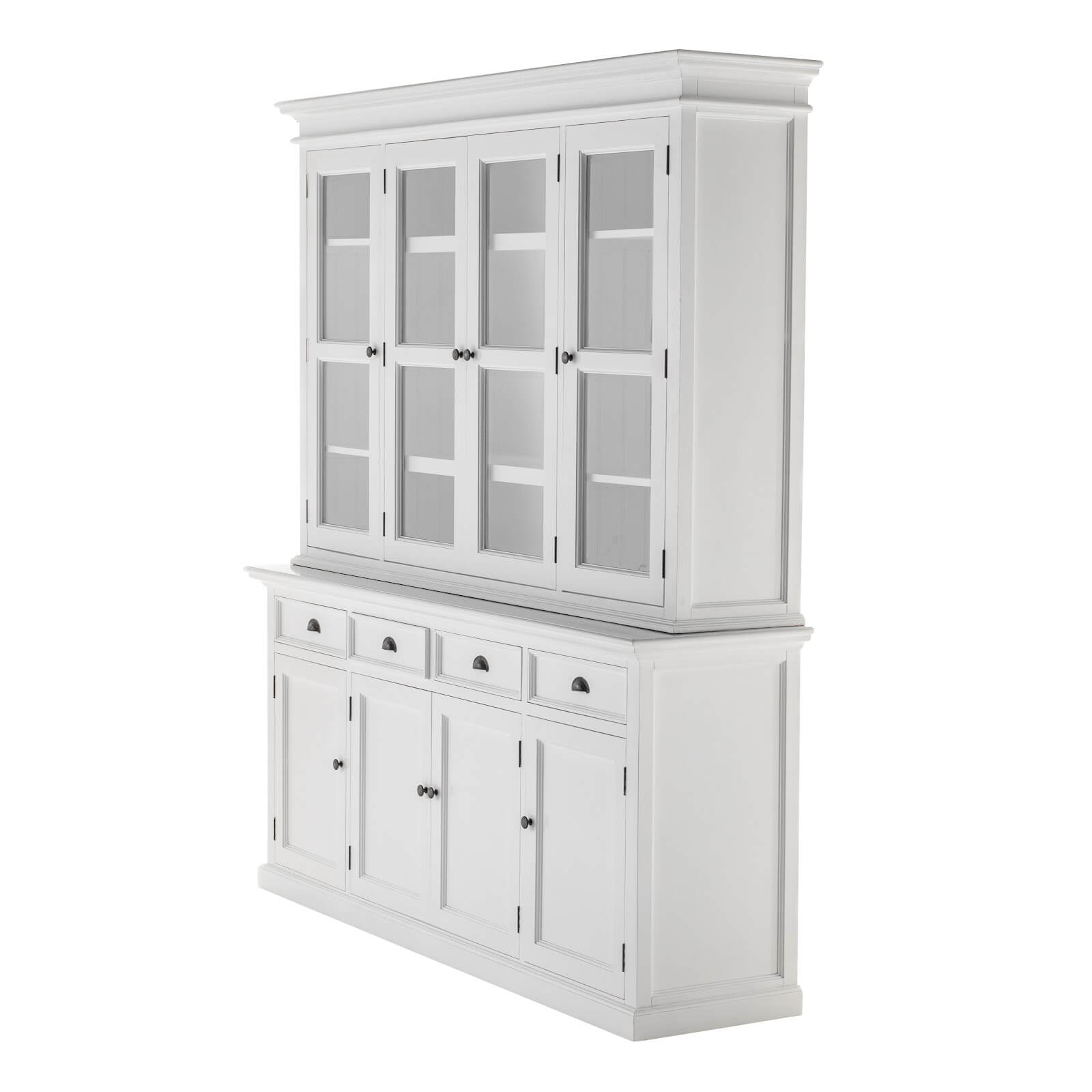 Classic Farmhouse Hutch Cabinet 2 Drawers 4 + 4 Doors & 8 Shelves