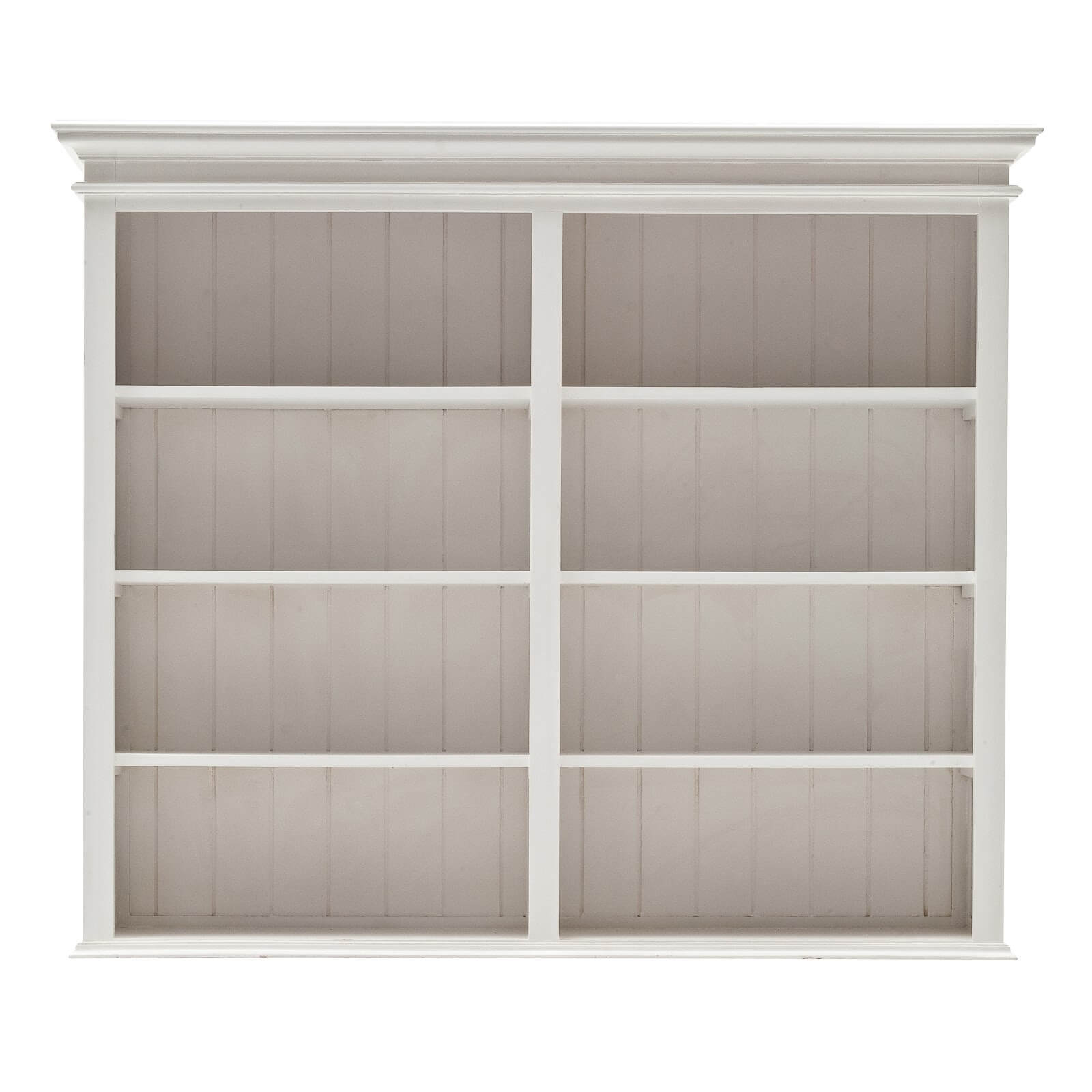 Classic Farmhouse Hutch Cabinet 2 Drawers 4 Doors & 8 Shelves White