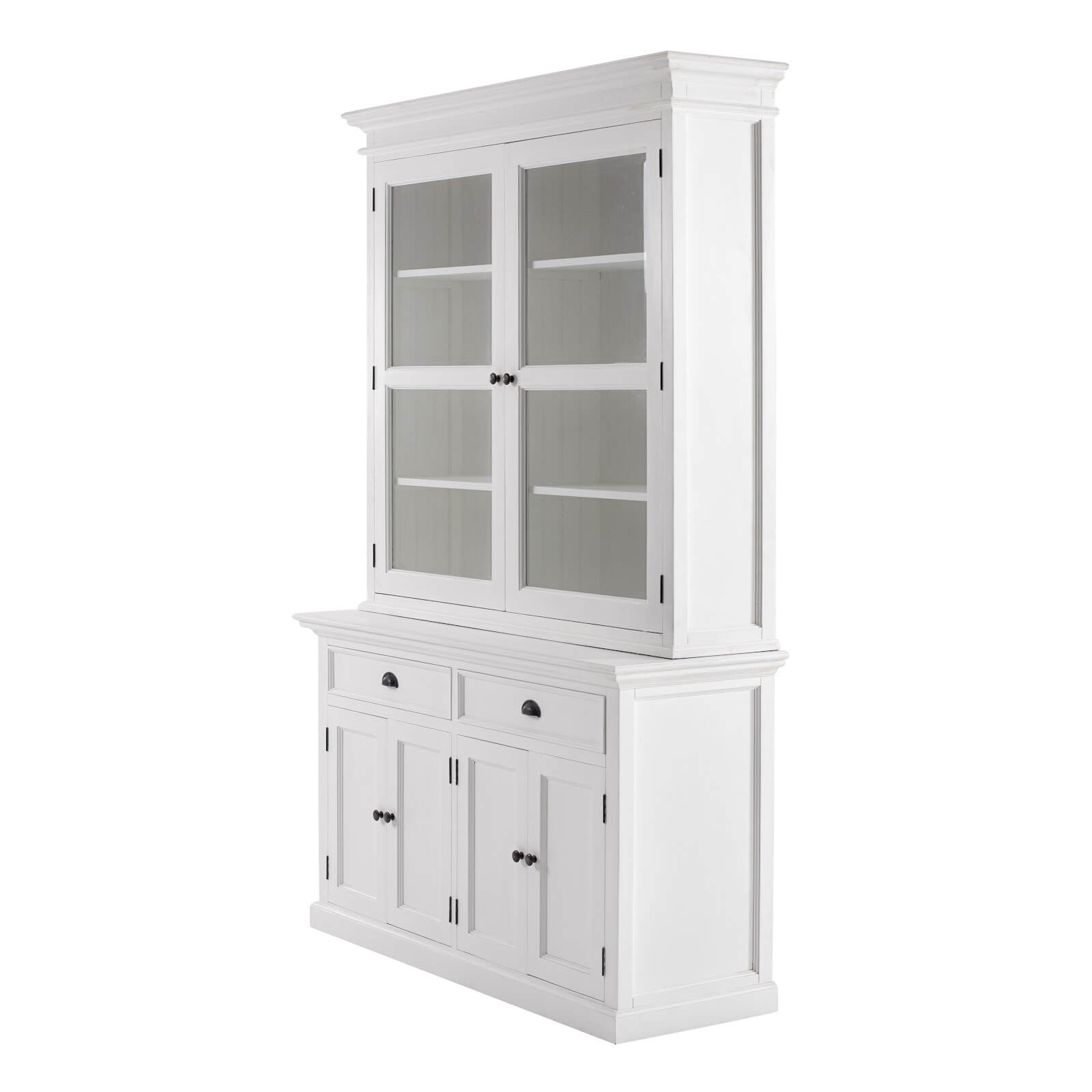 Classic Farmhouse Hutch Cabinet 2 Drawers, 2 + 4 Doors & 8 Shelves