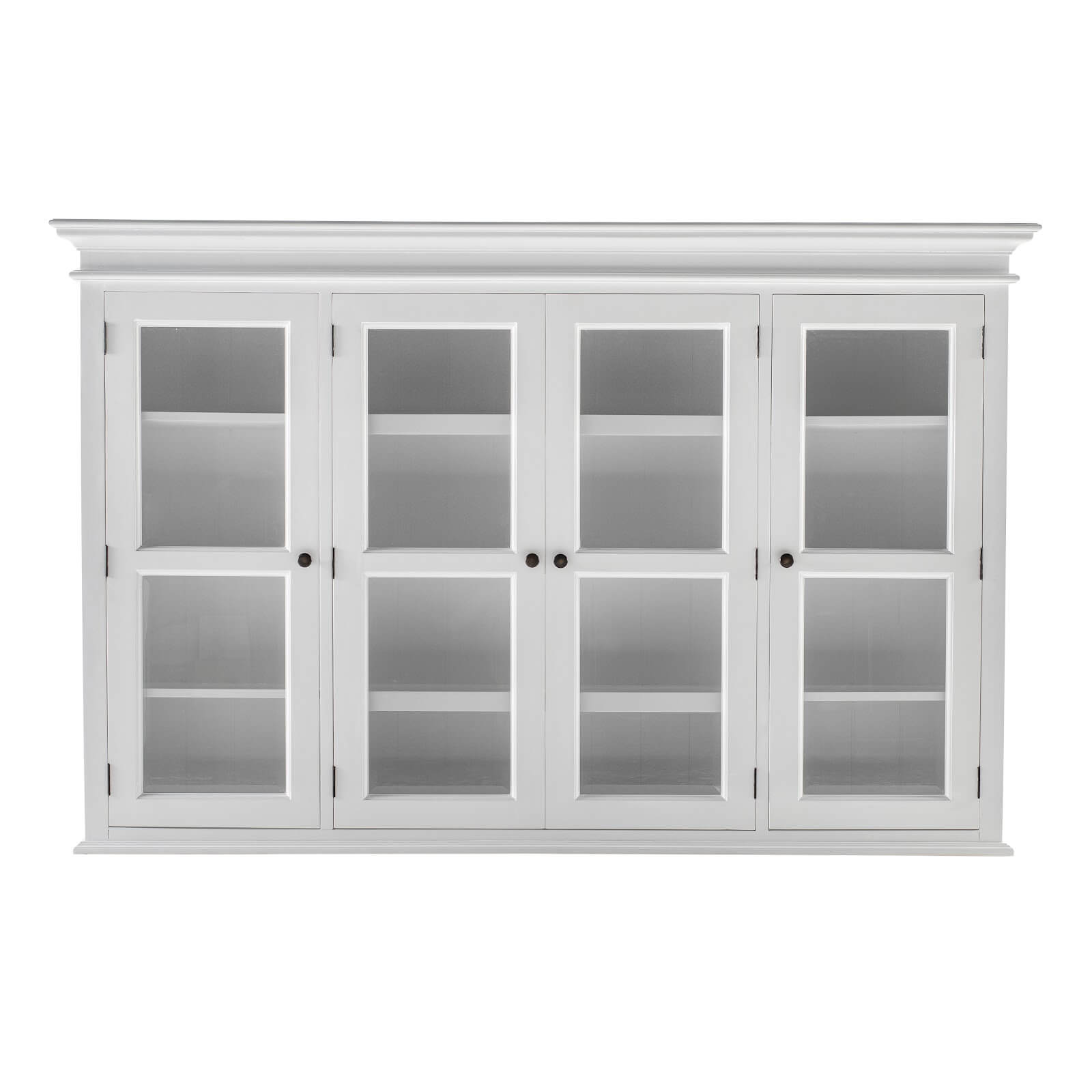 Classic Farmhouse Hutch Cabinet with 4 Drawers & 4 + 4 Doors