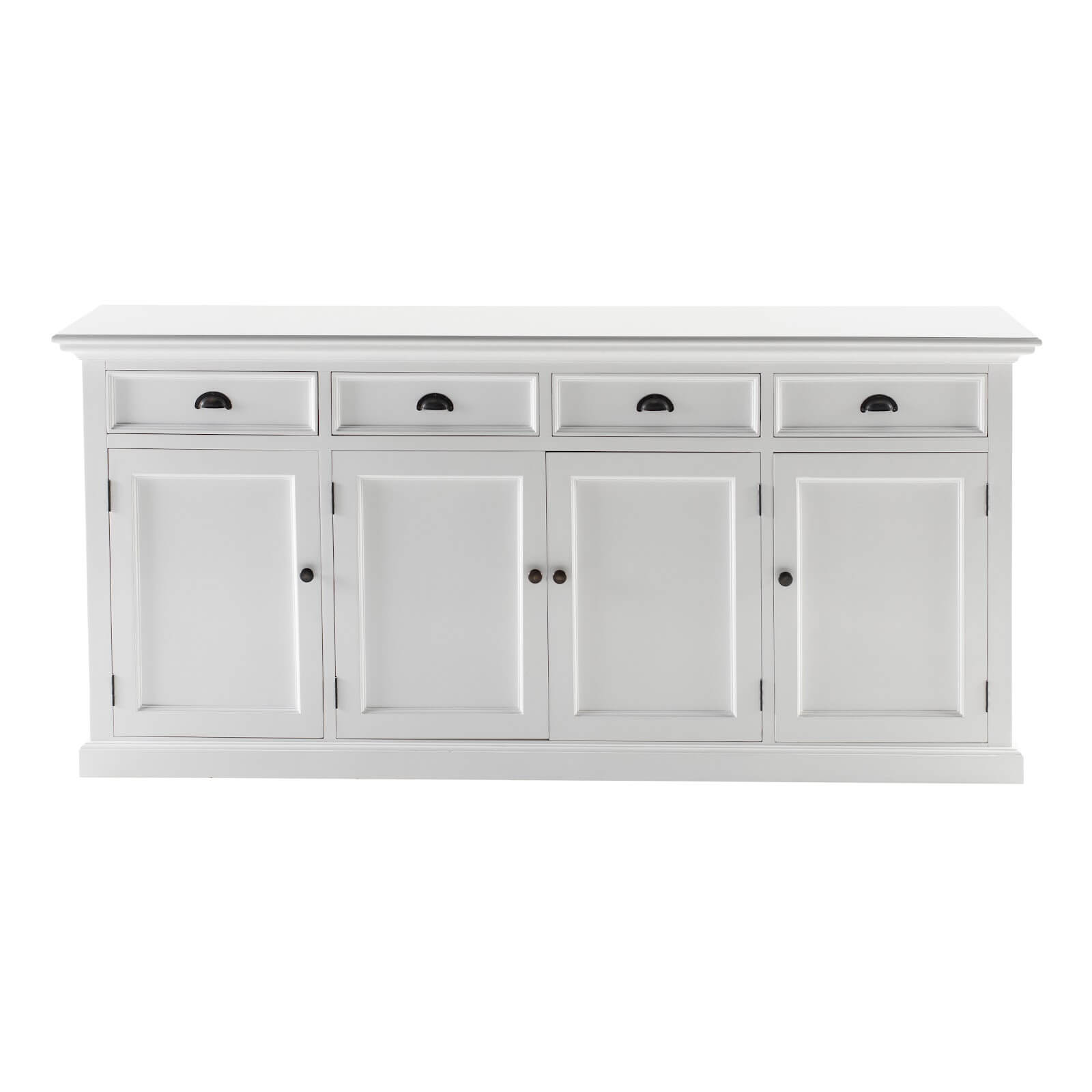 Classic Farmhouse Hutch Cabinet with 4 Drawers & 4 + 4 Doors