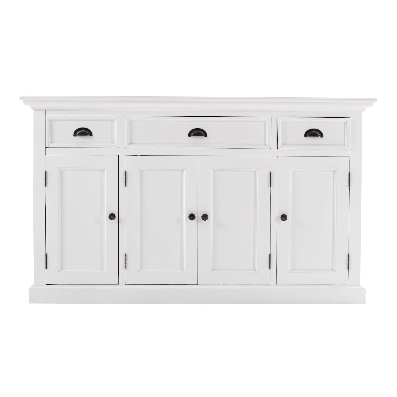 Classic Farmhouse Buffet 3 Drawers & 4 Doors White