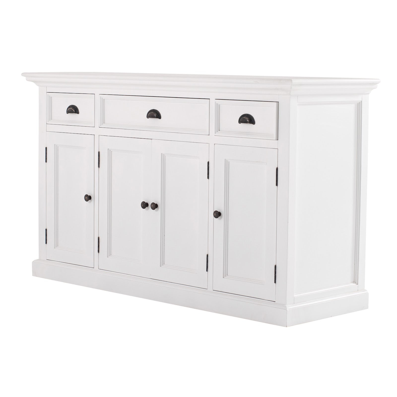 Classic Farmhouse Buffet 3 Drawers & 4 Doors White