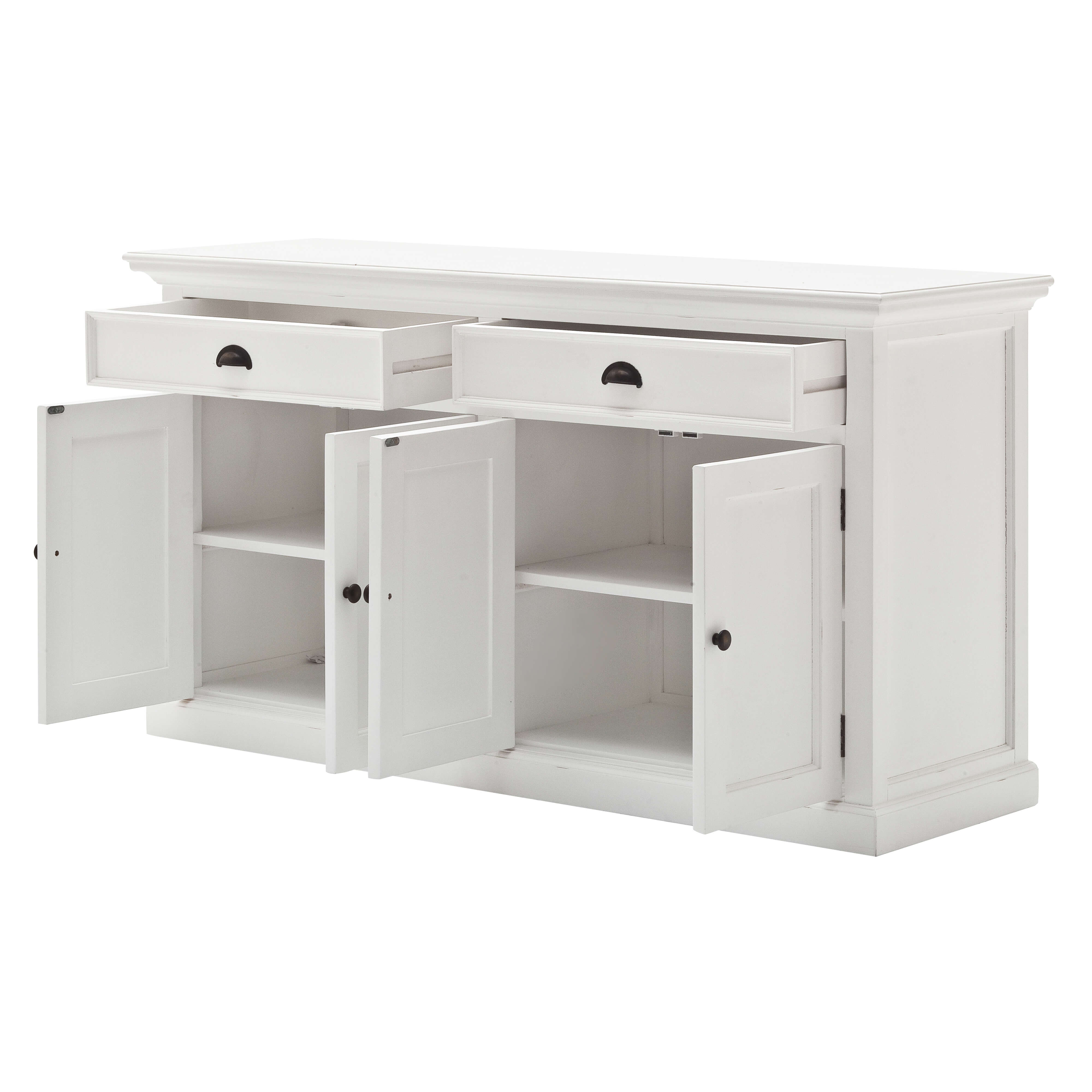 Classic Farmhouse 2 Drawers 4 Doors White