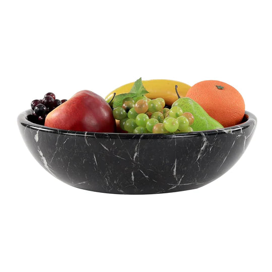 Classic Handcrafted Marble Fruit Bowl - 30cm