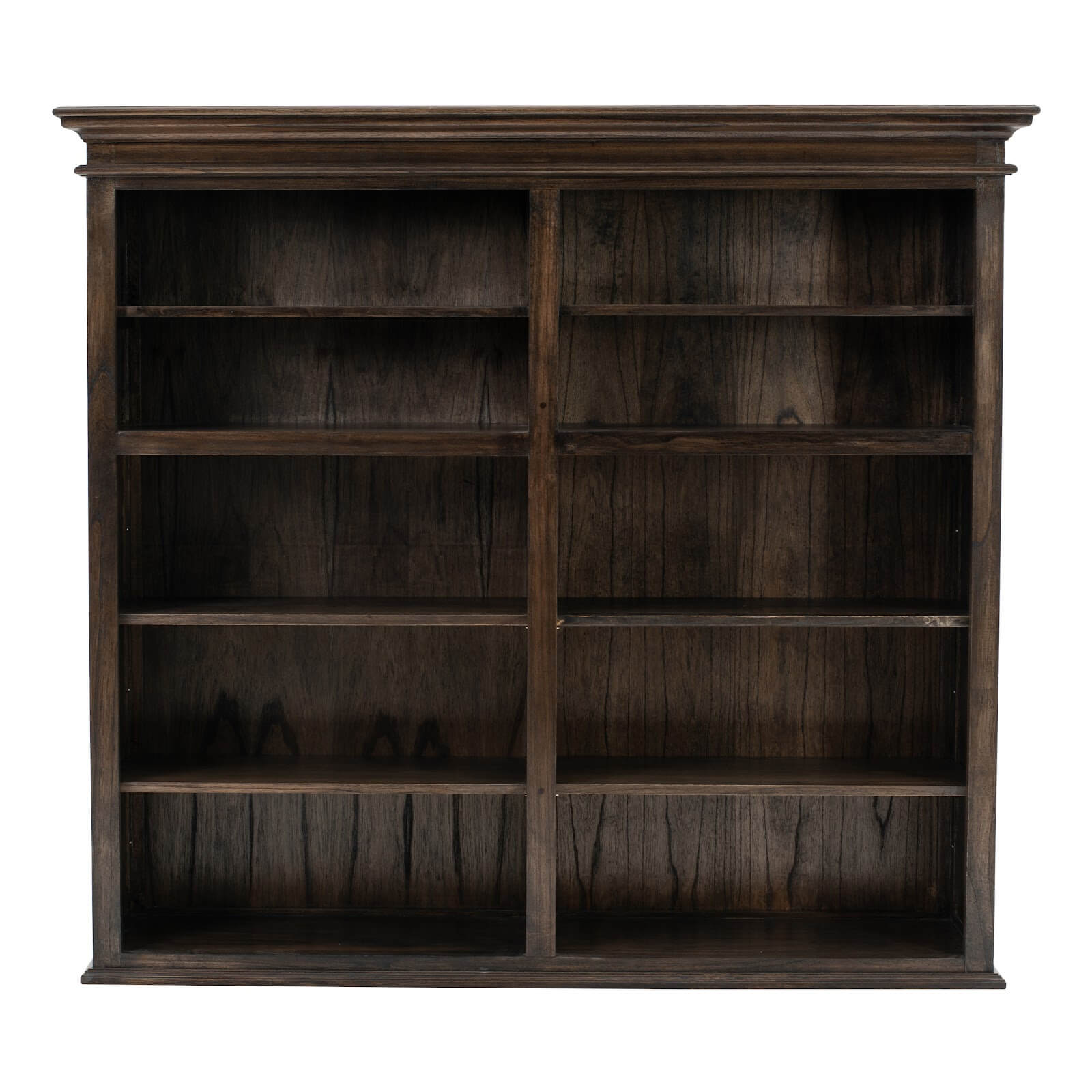 Classic Hutch Cabinet 4 Doors & 10 Shelves Black