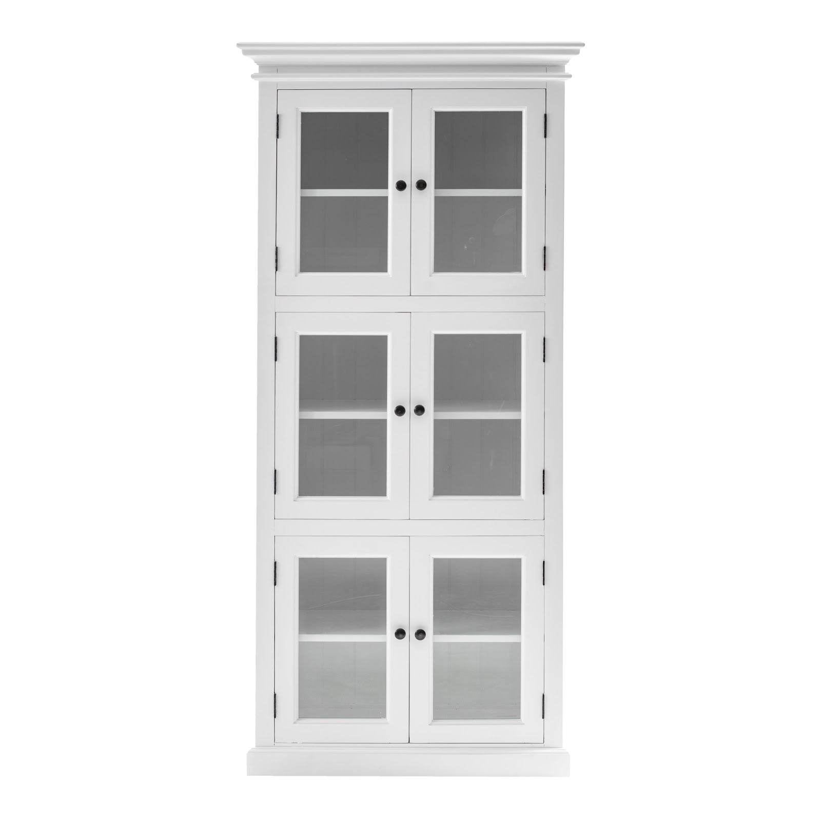 Classic Hutch Cabinet 6 Glass Doors 6 Shelves