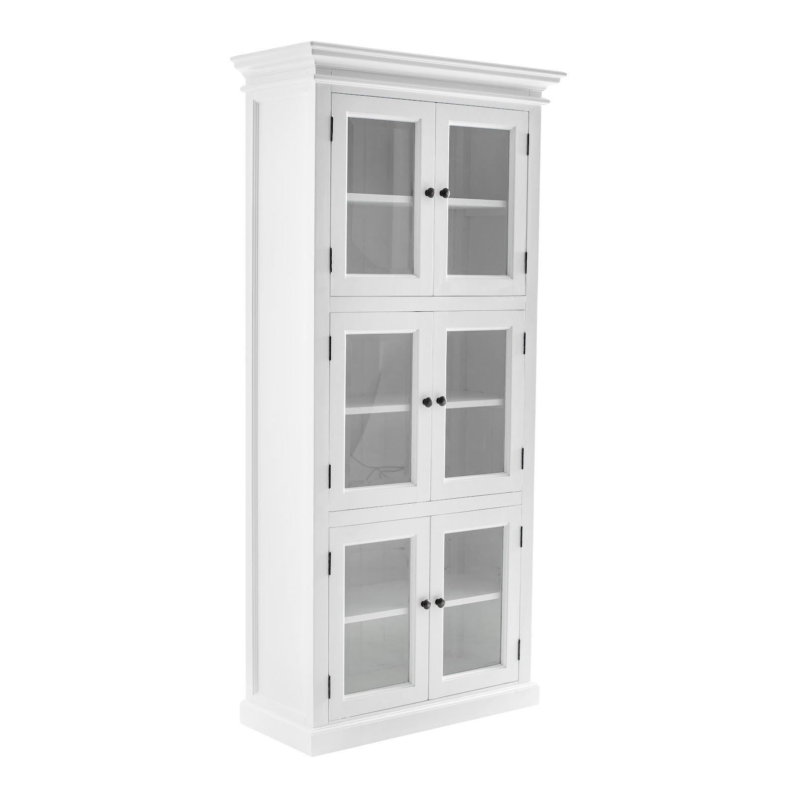 Classic Hutch Cabinet 6 Glass Doors 6 Shelves