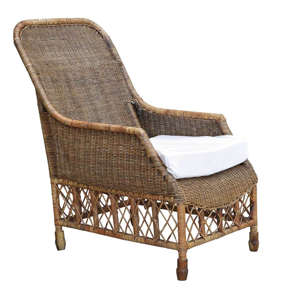 Classic Lattice Armchair - Antique Brown