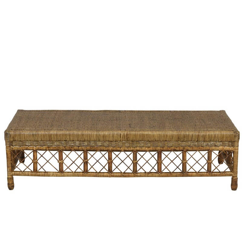 Classic Lattice Coffee Table - Antique Brown