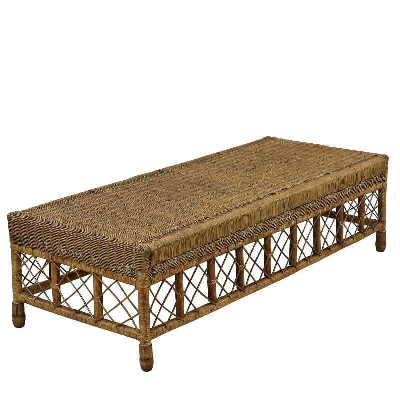 Classic Lattice Coffee Table - Antique Brown