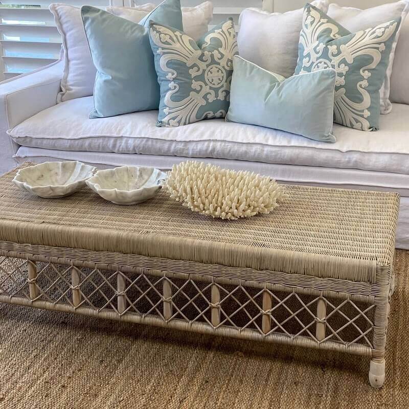 Classic Lattice Coffee Table - Whitewash