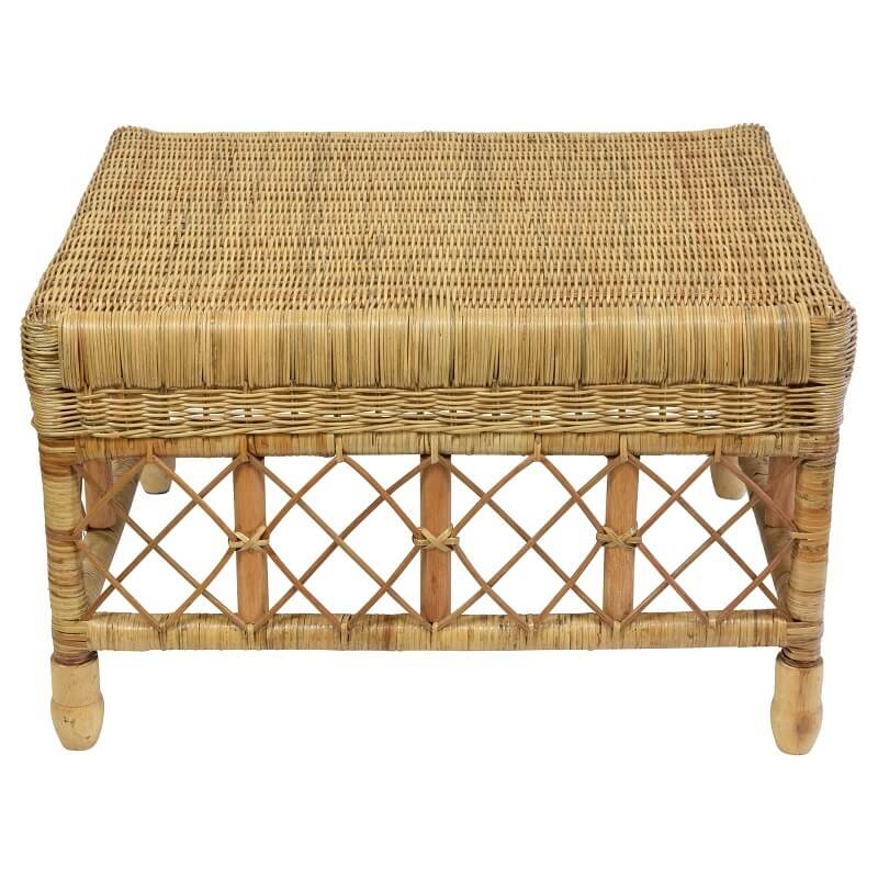 Classic Lattice Ottoman - Natural