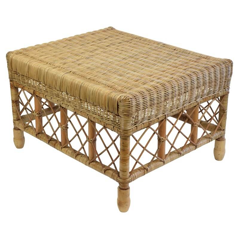 Classic Lattice Ottoman - Natural